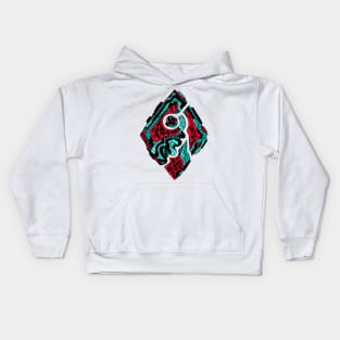 Turqred Abstract Rhombus Kids Hoodie